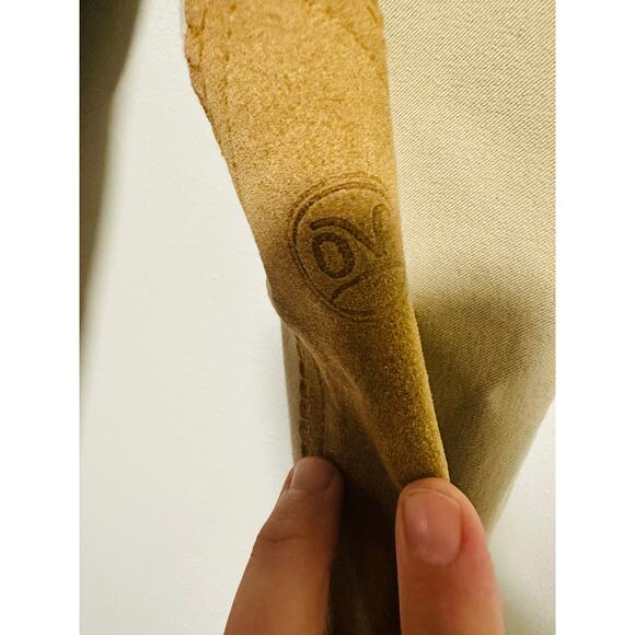 OVATION Show Tan Suede Faux Suede Knee Patch Hunter Dynamic Breeches Pants sz 12 - Picture 8 of 13